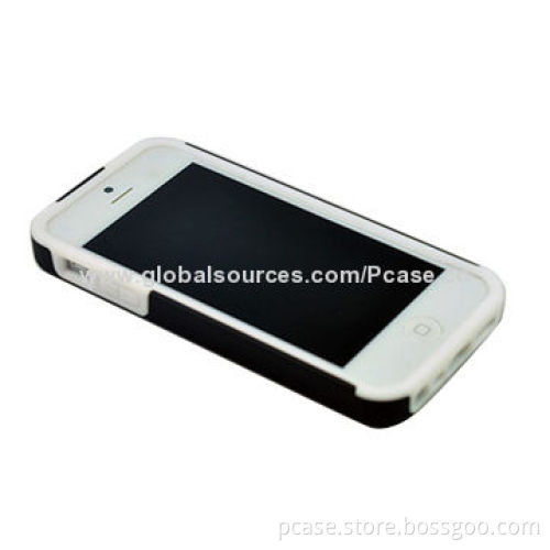 PC with silicone phone cases for iPhone 5S, fully protect phone from bumps and stretches
